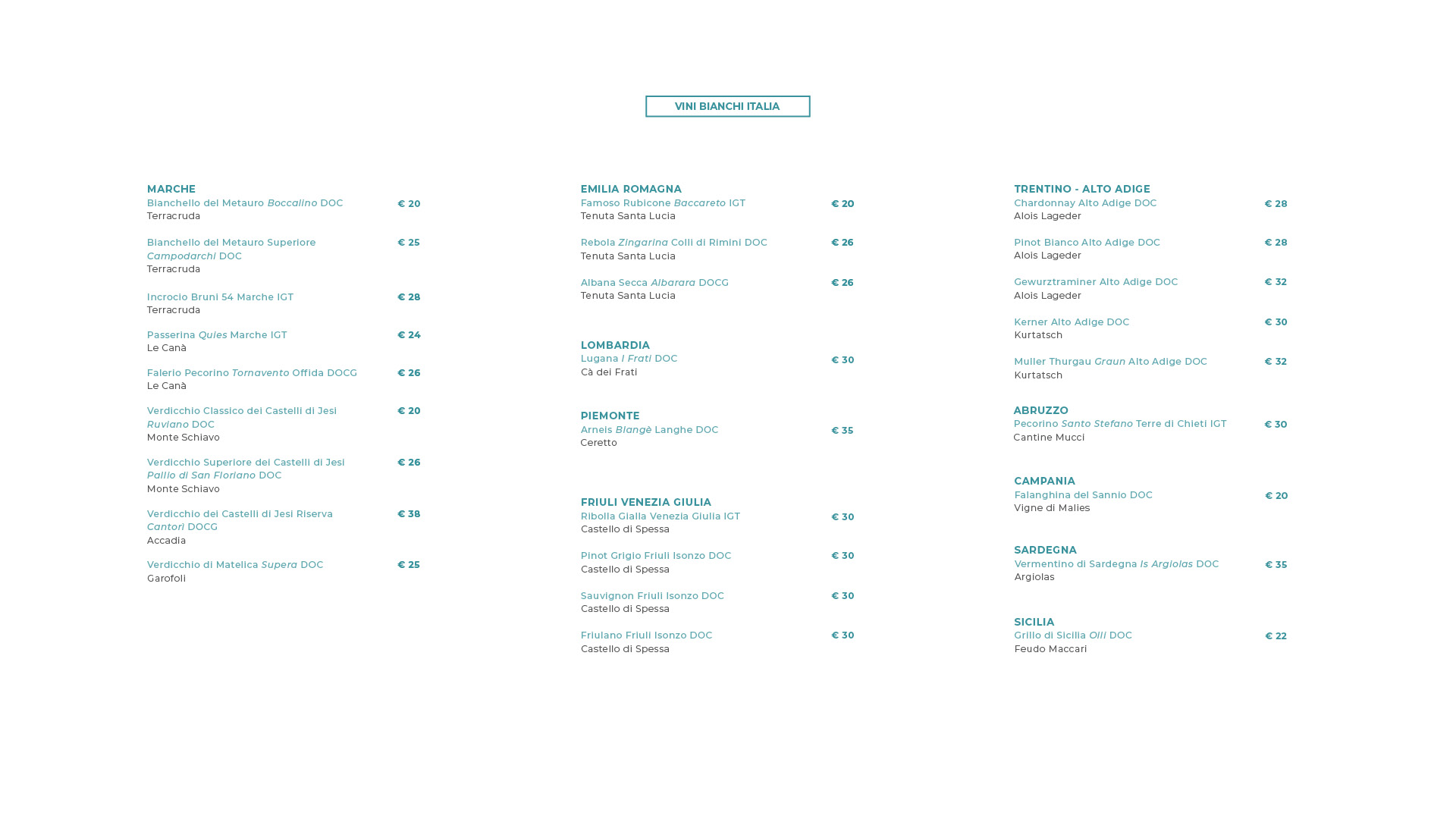 Vini-Ristorante Levante Gabicce Mare